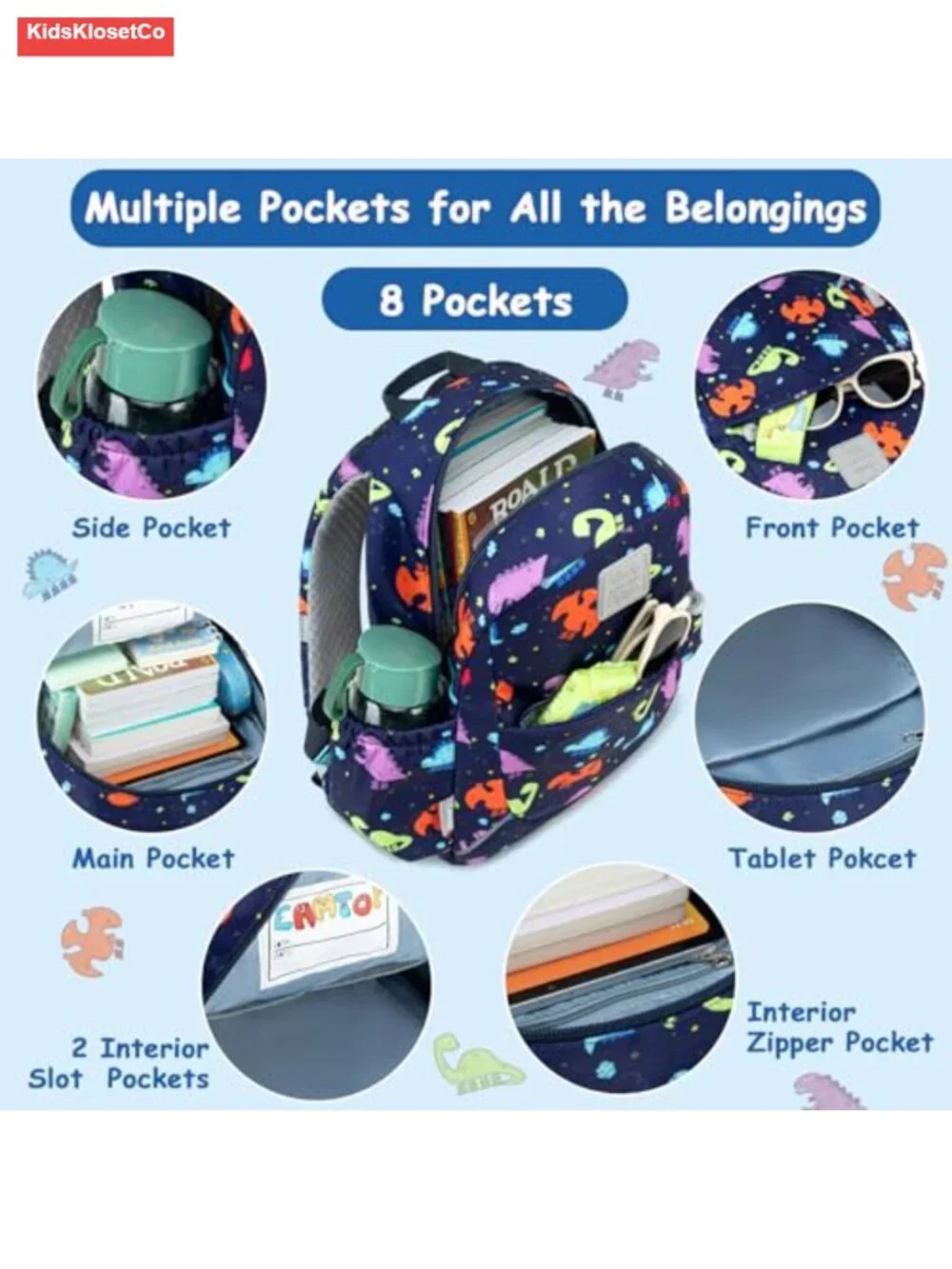 Toddler Kids Backpack Lightweight Waterproof Preschool Daypack